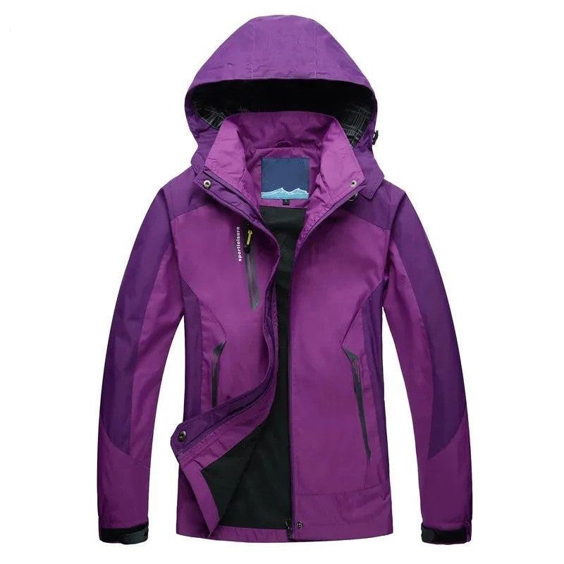 Casaco de inverno feminino com capuz removível