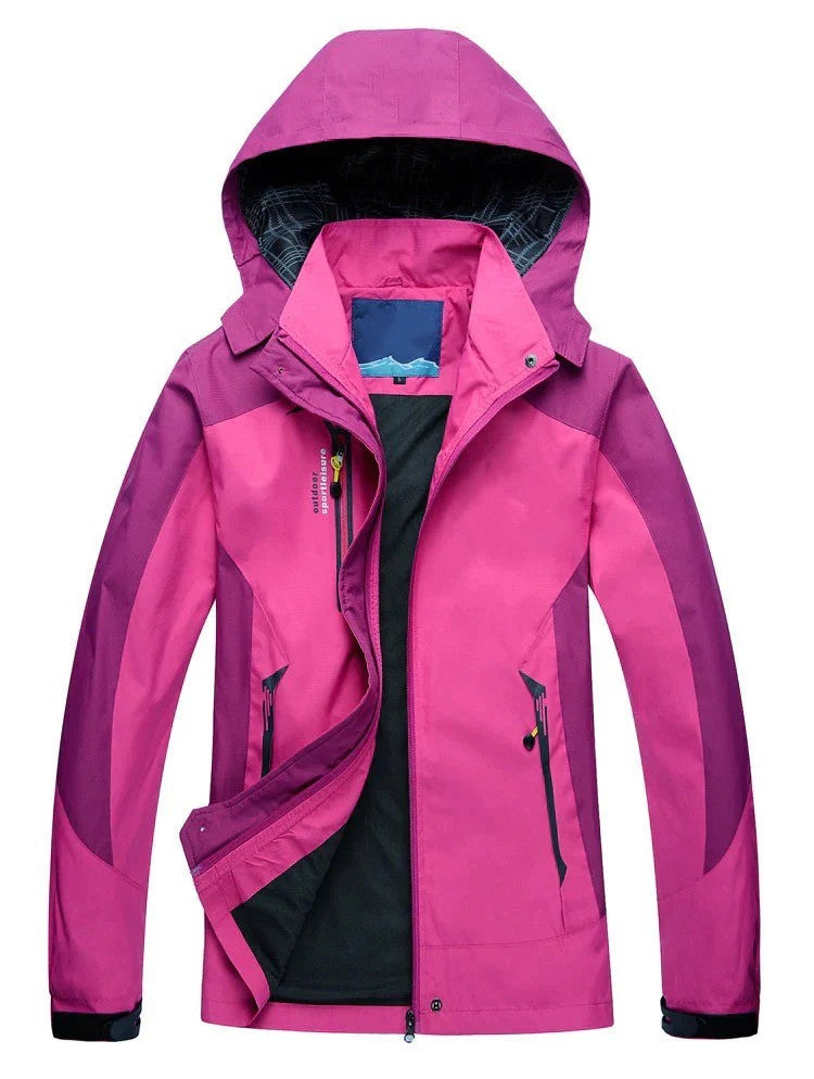 Casaco de inverno feminino com capuz removível